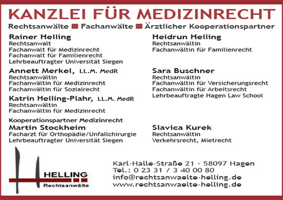 Kanzlei für Medizinrecht Helling